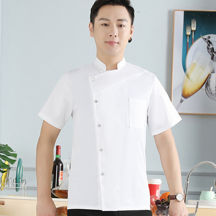 Men Uniform Professional Jacket Outfit Long Sleeve Coat Restaurant Chef Wear