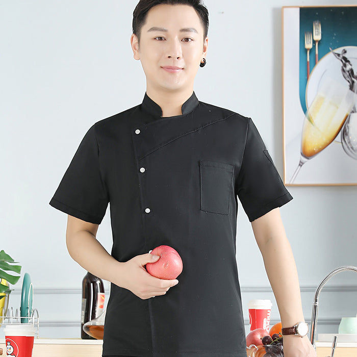 Men Uniform Professional Jacket Outfit Long Sleeve Coat Restaurant Chef Wear